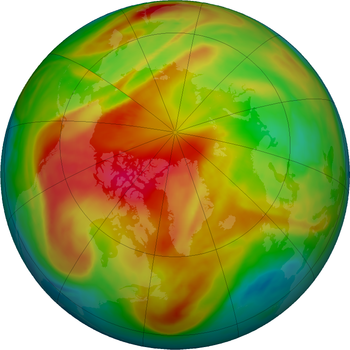 Arctic ozone map for 07 March 2017